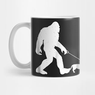 Bigfoot Walking Dachshund Shirt Funny Wiener Dog Gift Mug